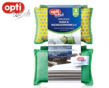 optiWisch 2 Mikrofaser-Fugen- & Kachelschwämme 3in1