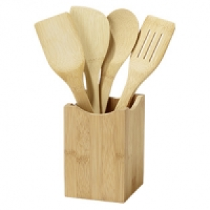 Küchenhelfer-Set 5-teilig, Bambus