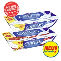 Real  Danone Oikos Joghurt nach griechischer Art versch. Sorten, jede 2 x 12
