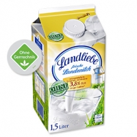 Real  Landliebe Landmilch 3,8 % Fett, jede 1,5-Liter-Packung