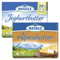 Real  Meggle Alpen- oder Joghurtbutter, jede 250-g-Packung