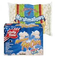 Real  Jolly Time Pop Corn für die Mikrowelle oder Little Becky Marshmallows 