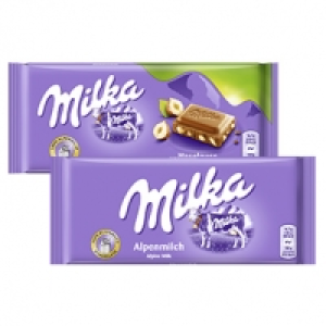 Milka Schokolade versch. Sorten, jede 87/100-g-Tafel