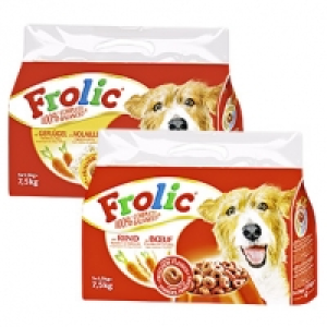 Frolic Hunde-Trockennahrung versch. Sorten, jeder 7,5-kg-Beutel