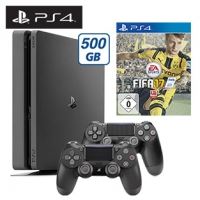 Real  PlayStation 4 500 GB inkl. 2. Controller und Fifa 17