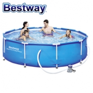 Frame Pool-Set Stahlrohrbecken, Seitenw&auml;nde aus verst&auml;rktem Gewebemate