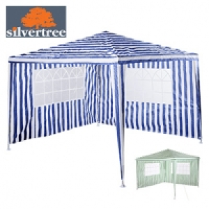 Pavillonset Mika Dach und Seitenteile aus UV-stabilem PE-Gewebe, Metal