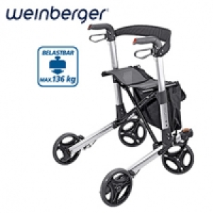 Rollator 43845 leichter, stabiler Alu-Rahmen praktische Stufenhilfe ab