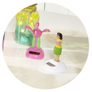 Wackel-Figur Flamingo oder Hula-M&auml;dchen, je