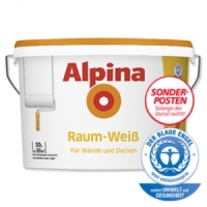 Alpina Raum-Wei&szlig; 10 Liter, hochdeckend, wasserverd&uuml;nnbar DIN 53778, Re