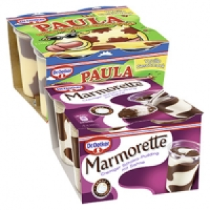 Dr. Oetker Marmorette oder Paula Pudding versch. Sorten, jede 4 x 125