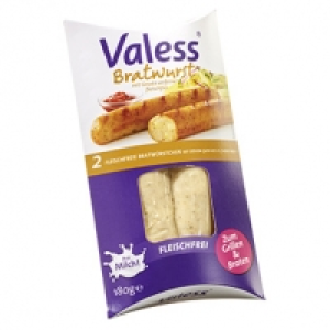 Valess Bratwurst fleischfrei f&uuml;r Grill und Pfanne, jede 2 x 90 g = 180