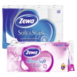 Zewa Toilettenpapier Ultra Soft 20 x 150 Blatt oder Soft & Stark 24 x  7.00 €