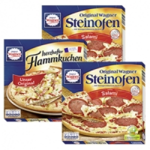 Original Wagner Steinofen Pizza Salami oder Flammkuchen Els&auml;sser Art