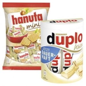 Duplo 10er versch. Sorten oder Hanuta Minis jede 182-g-Packung/jeder 2