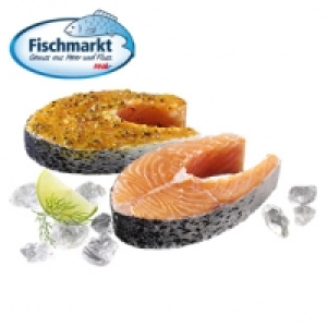 Lachssteaks natur oder grillfertig mariniert aus Aquakultur, Nordostat