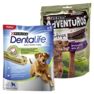 Dentalife oder Adventuros Hunde-Snack versch. Sorten, jede 90/142-g-Pa