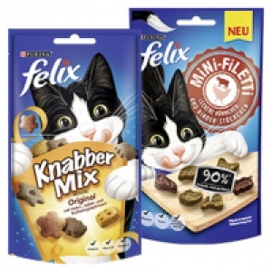 felix Knabbermix 60 g oder felix Mini Filet 40 g versch. Sorten, jede