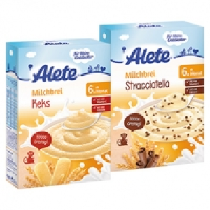 Alete Milchbrei ab 6 Monaten versch. Sorten, jede 450-g-Packung