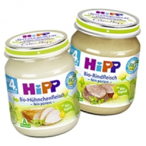 Hipp Bio-Fleischzubereitung versch. Sorten, jedes 125-g-Glas