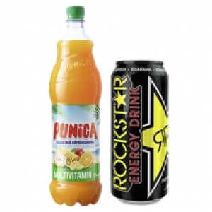 Punica Fruchtsaftgetränk 1,25 Liter oder Rockstar Energy Drink 0,5 Lit 0.95 €