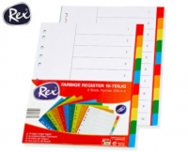 Rex®Kunststoff-Register, DIN A4 1.29 €