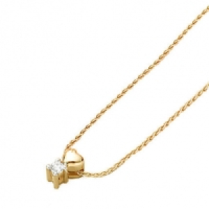Vandenberg Kette mit Anhänger, 375er Gelbgold mit Brillant