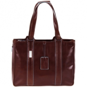 Piquadro Blue Square Aktentasche I Leder 39 cm Laptopfach, mahagonibra