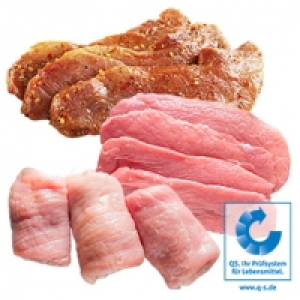 Frische Schweinerouladen oder Schweinesteaks aus dem Schinken, natur o 4.99&nbsp;&euro;