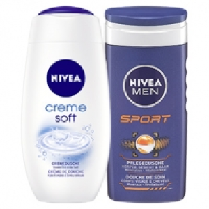 Nivea Pflegedusche versch. Sorten, jede 250-ml-Flasche 1.39 €
