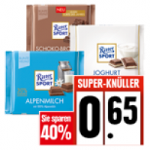 Ritter Sport Tafelschokolade Bunte Vielfalt 0.65 €