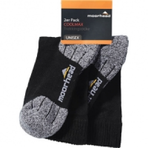 Moorhead Coolmax Socke, 2er Pack, schwarz/weiß