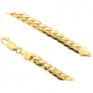 OROGELLI Herren Deutschpanzerarmband, 375er Gelbgold