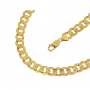 OROGELLI Herren Panzerkettenarmband, 375er Gelbgold