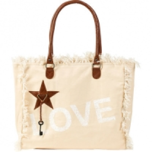 Nitzsche Canvas-Shopper klein mit Schriftzug Love