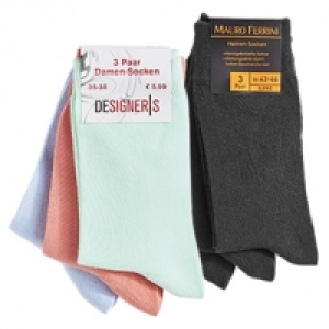 Damen- oder Herren-Socken gek&auml;mmte Baumwolle, handgekettelte Spitze, u 5.00&nbsp;&euro;