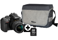MediaMarkt Nikon NIKON D3400 Kit + Tasche + Speicherkarte Spiegelreflexkamera 24.2 Mega