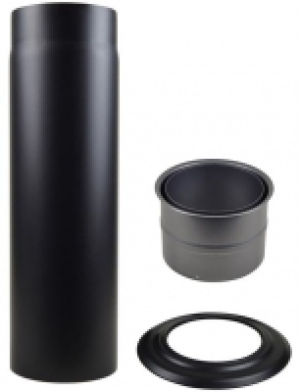 Rauchrohr-Set, &Oslash; 150 mm, Ofenrohr f&uuml;r Kamin&ouml;fen, schwarz 39.99&nbsp;&euro;