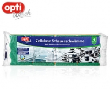 Aldi Süd  optiWisch 4 Zellulose Scheuerschwämme