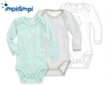 impidimpi Baby-Body, langarm, 3 St&uuml;ck