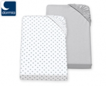 dormia Kinder-Jersey-Spannbettt&uuml;cher, 2er-Set