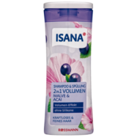 Rossmann Isana Shampoo < Spülung 2in1 Volumen