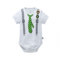 NKD  Baby-Jungen-Body mit Krawatten-Frontaufdruck