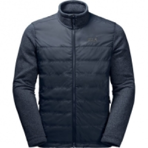 Jack Wolfskin Herren Fleece-Hybridjacke Caribou Crossing Track, dunkel