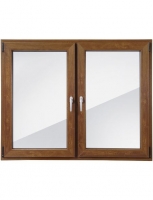 Hagebau  Kunststoff-Fenster Classic 420, BxH: 150x120 cm, eichefarben-dunkel, z