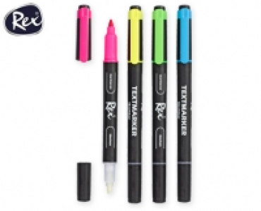 Rex&reg;L&ouml;schbare Textmarker, 4 St&uuml;ck