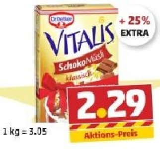 DR. OETKER Vitalis Müsli 2.29 €
