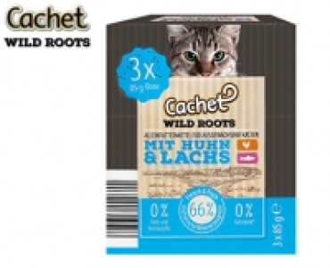 Aldi Süd  Cachet WILD ROOTS 3 x 85 g Dose