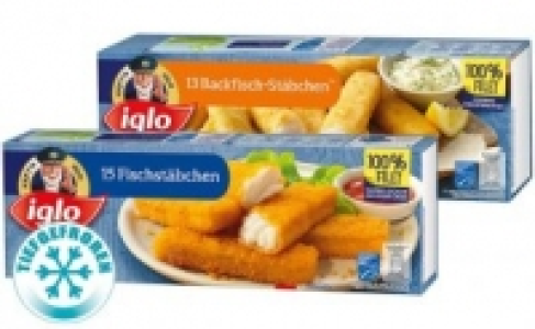 Iglo Fischst&auml;bchen oder Backfisch-St&auml;bchen 1.99&nbsp;&euro;