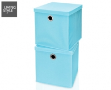 LIVING STYLE 2 Aufbewahrungs&shy;boxen mit Deckel